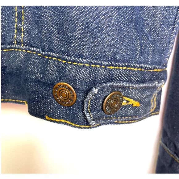 Vintage Jean Jacket Sherpa Sears Roebucks Classic Style Men’s Denim Jacket - Picture 11 of 12